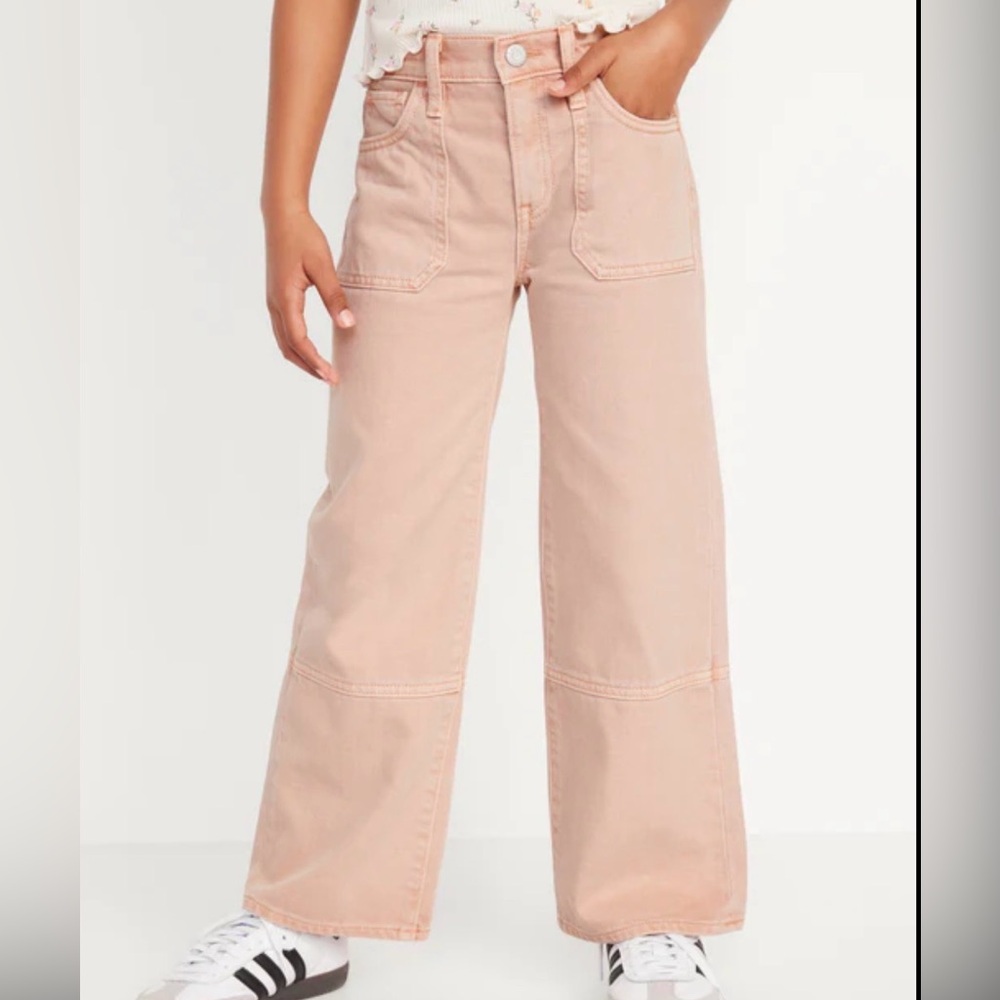 Old Navy Girls Wide Leg Utility Jeans